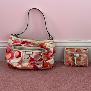 Coach bag with wallet
